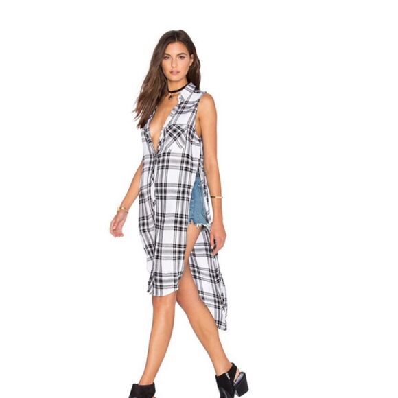 Rails Button Jordyn Sleeveless Front Side Split Long Tunic Women’s Small - Picture 1 of 16
